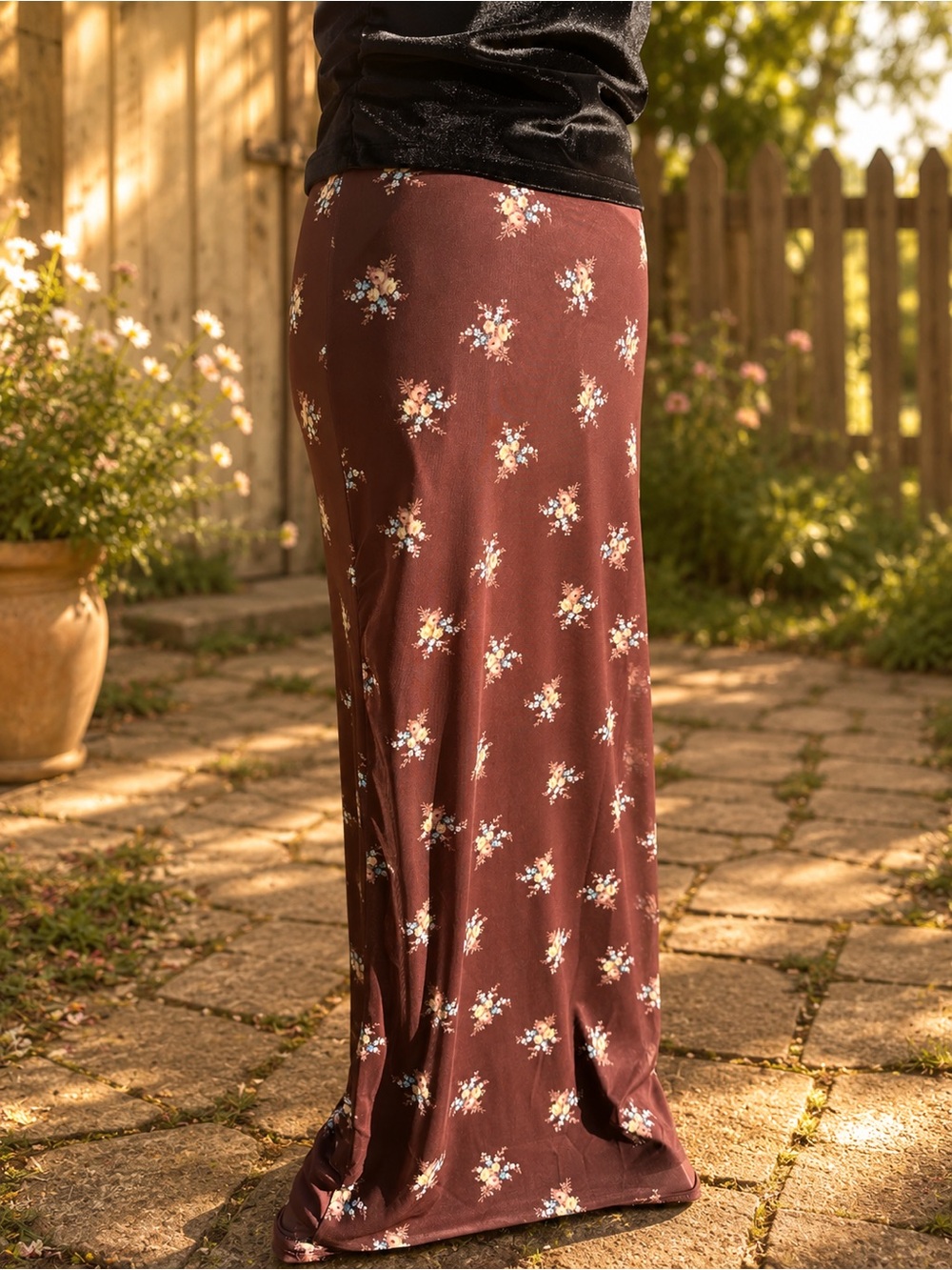 Burgundy Maxi Skirt